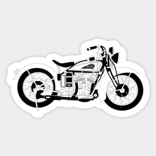 Indian Scout Black Outline Sticker